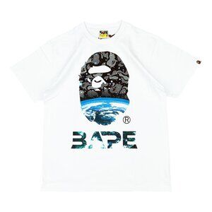 BAPE Space Camo Ape Head T-shirt White | A Bathing Ape
